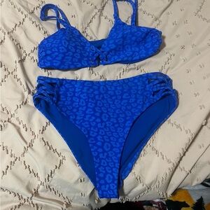blue leopard swim suit 💙